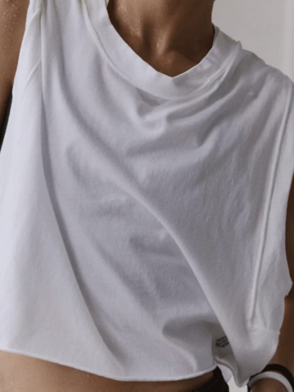 Free People Movement White Sleeveless Inspire Tank